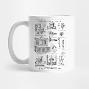 Llewellins & James - Sanitary Engineers - 1891 Vintage Advert Mug